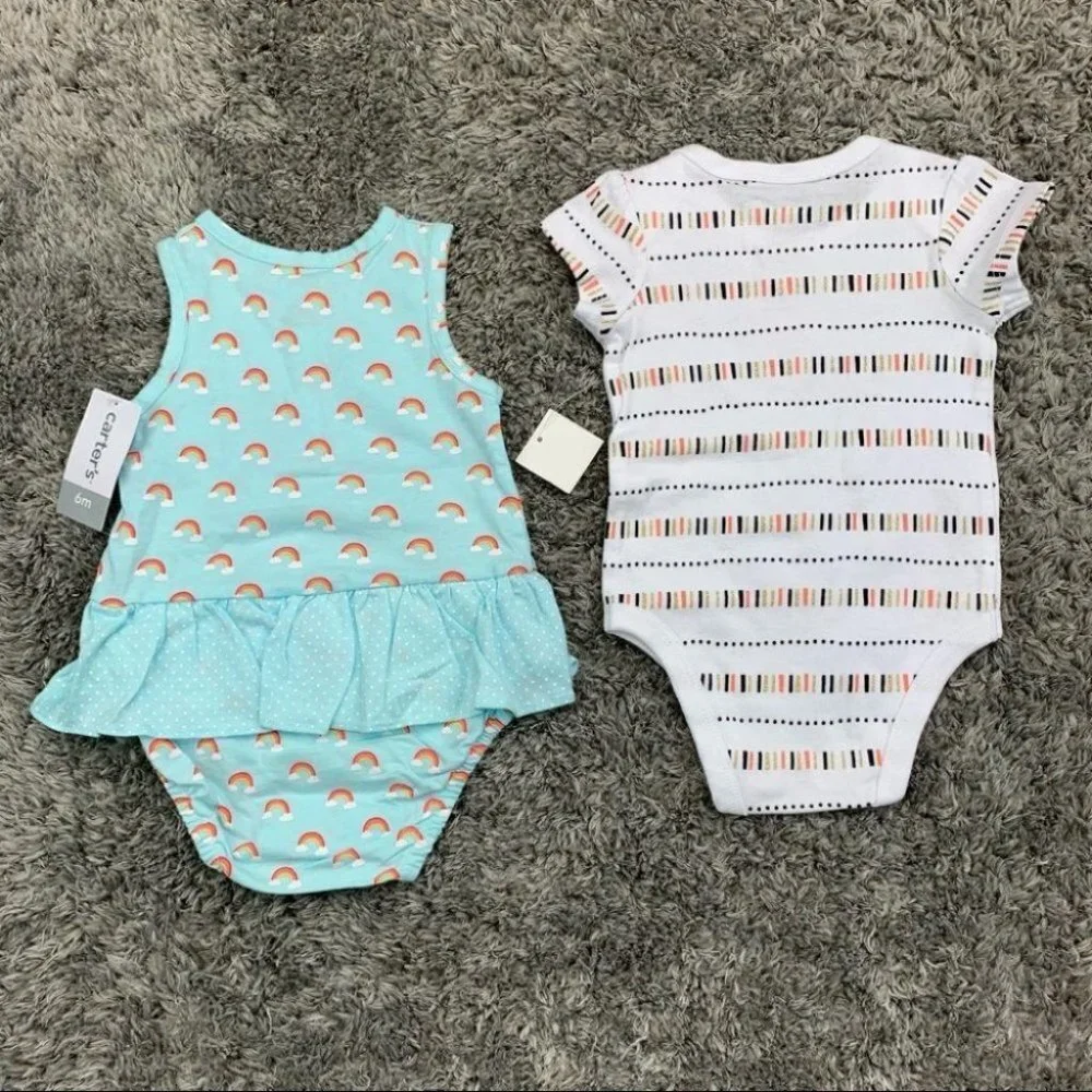Toddlers Girl Romper 5 piece Bundle, 6 Month